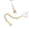 Summer Beach Natural White Shell Link Chain Anklets AJEW-AN00771-03-4