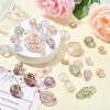 40Pcs 5 Colors Transparent Acrylic Beads MACR-YW0003-46A-4
