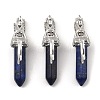 Natural Lapis Lazuli Dyed Pointed Pendants G-Z033-15P-01-1