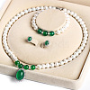 Natural Freshwater Pearl Beaded Necklace & Bracelets & Earrings Sets for Women WGE4EAE-33-1