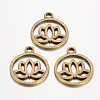 Tibetan Style Filigree Alloy Pendants TIBEP-5354-AB-FF-2