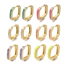 Rack Plating Square Brass Hoop Earrings EJEW-H016-15G-1