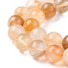 Natural Yellow Hematoid Quartz/Golden Healer Quartz Beads Strands G-M369-01A-2