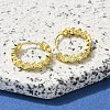 Brass Clear Cubic Zirconia Hoop Earrings EJEW-M047-18G-3