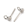 Non-Tarnish 304 Stainless Steel Stud Earring Findings STAS-O004-10A-P-2