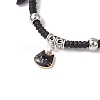 2Pcs Adjustable Waxed Cord Charm Bracelets for Couple BJEW-TA00572-4