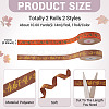 2 Rolls 2 Styles Thanksgiving Day Themes Polyester Ribbon OCOR-TA0003-29B-4