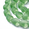 Transparent Frosted Glass Beads Strands FGLA-S001-02B-3