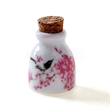 Peony Pattern Handmade Porcelain Essential Oil Empty Perfume Bottle PW-WG78122-01