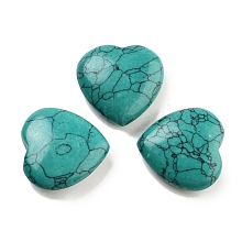 Heart Synthetic Turquoise Worry Stone G-C134-06A-07