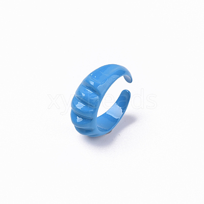 Spray Painted Alloy Cuff Rings RJEW-T011-33D-RS-1