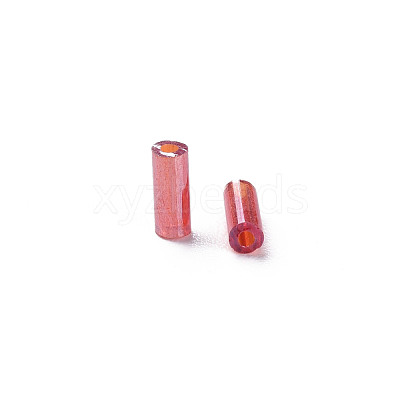 Transparent Colours Luster Glass Bugle Beads SEED-N005-001-A06-1