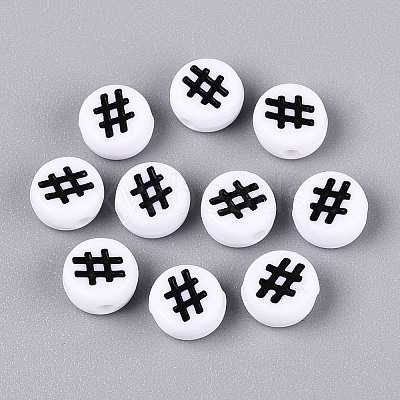 Opaque Acrylic Beads SACR-Q001-10B-1