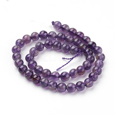 Natural Amethyst Beads Strands X-G-G099-4mm-1-1