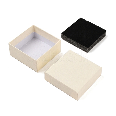 Cardboard Paper Jewelry Storage Boxes with Sponge CON-P023-01B-02-1