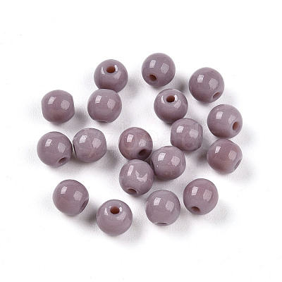 Opaque Solid Color Glass Beads GLAA-N007-4mm-A05-1