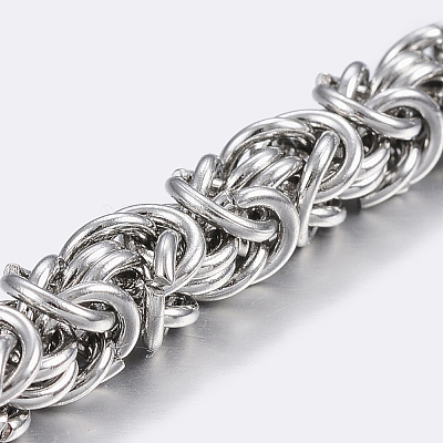 Tarnish Resistant 304 Stainless Steel Byzantine Chain STAS-P197-066P-1