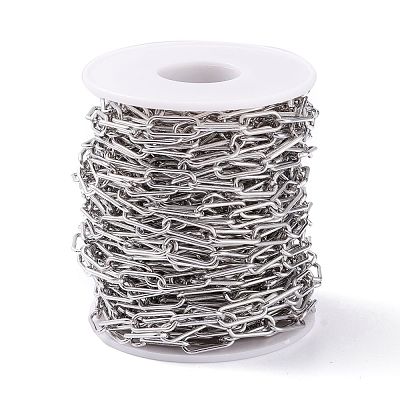 Tarnish Resistant 304 Stainless Steel Paperclip Chains CHS-L022-03P-A-1