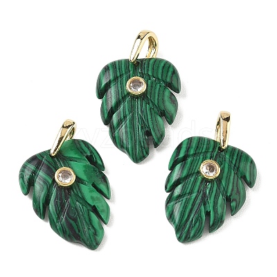 Synthetic Malachite Pendants X-GG-CBA105B-01B-G-1