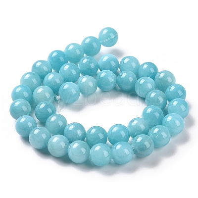 Natural Mashan Jade Round Beads Strands X-G-D263-8mm-XS28-1