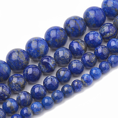 Natural Lapis Lazuli Beads Strands G-S333-6mm-013-1