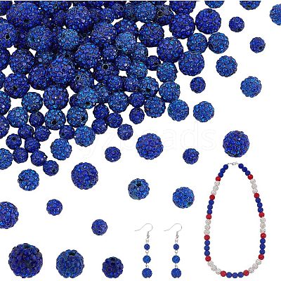120Pcs 3 Styles Handmade Polymer Clay Disco Ball Beads FIND-PH0022-09B-1