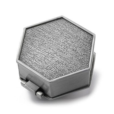 Hexagon Shaped Zinc Alloy Jewelry Box OBOX-WH0001-03-1