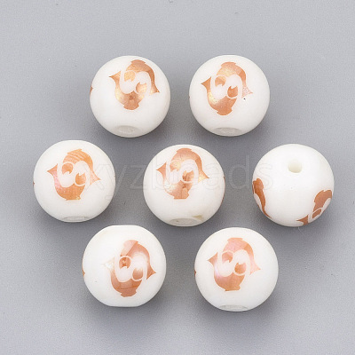Electroplate Glass Beads EGLA-S178-11C-04-1