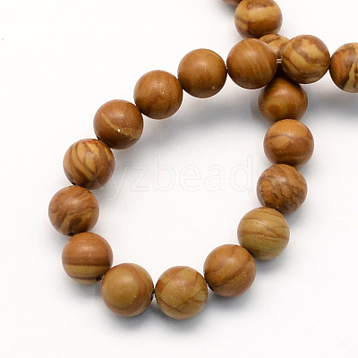 Natural Tigerskin Jasper Round Beads Strands G-S166-8mm-1
