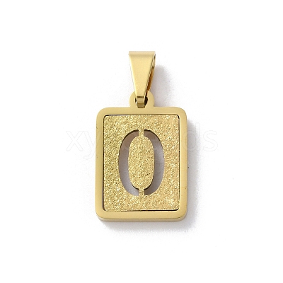 304 Stainless Steel Alphabet Pendants STAS-S152-01G-O-1