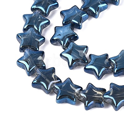 Electroplate Transparent Glass Beads Strands EGLA-N056-04A-A04-1