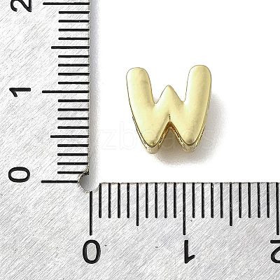 Brass Micro Pave Cubic Zirconia Letter Multi-Strand Links KK-D295-32G-23-1