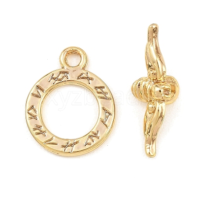 Brass Toggle Clasps KK-G548-42G-03-1
