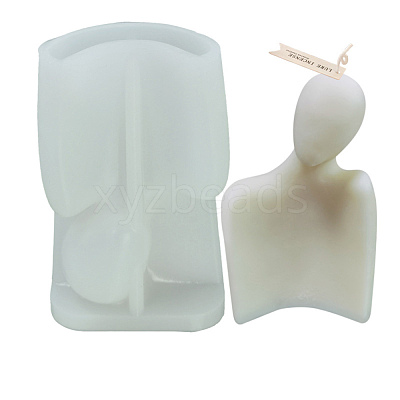 DIY Boyfriend Candle 3D Bust Portrait Silicone Molds DIY-H001-04-1