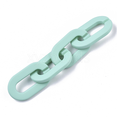 Opaque Spray Painted Acrylic Linking Rings X-OACR-N009-002A-A04-1