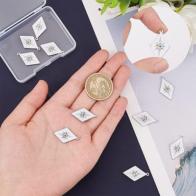 10Pcs 304 Stainless Steel Pendants STAS-NB0001-28-1