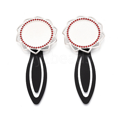 Alloy & Iron Bookmark Cabochon Settings PALLOY-N184-10S-1