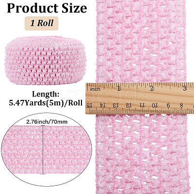 5M Elastic Polyester Ribbon Baby Headbands OHAR-GF0001-53A-01-1