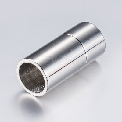 Tarnish Resistant 304 Stainless Steel Magnetic Clasps with Glue-in Ends X-STAS-F132-55P-7mm-1