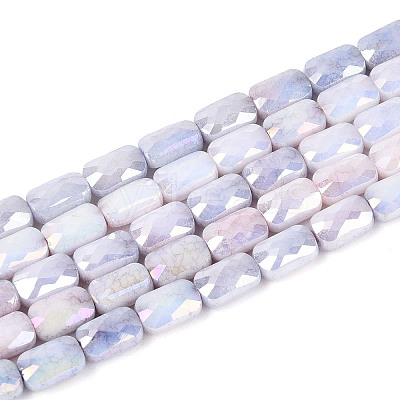 Anti-Tarnish Electroplate Glass Beads Strands GLAA-T025-29E-1
