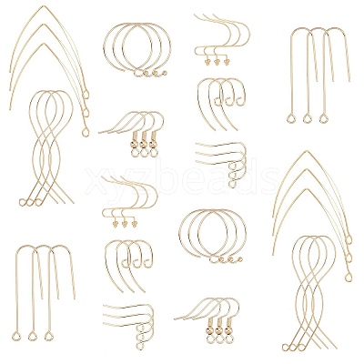 Brass Earring Hooks KK-SC0001-43G-1
