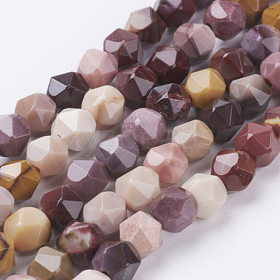 Natural Mookaite Beads Strands G-J376-53A-6mm-1