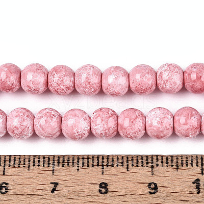 Baking Paint Glass Beads Strands X-DGLA-N016-6mm-02-1