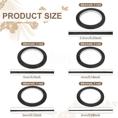 5 Rolls 5 Styles PET Adhesive Tapes FIND-BC0013-29-1