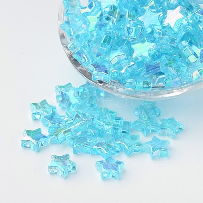 Eco-Friendly Transparent Acrylic Beads X-PL556-5-1