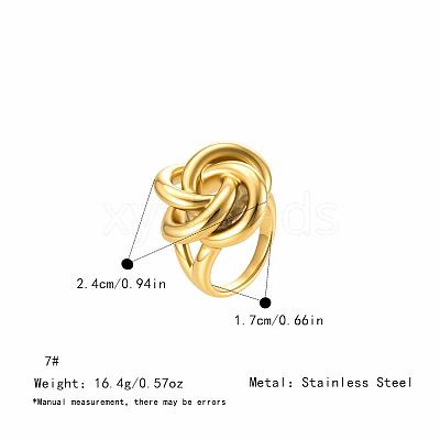 Geometric Spiral 304 Stainless Steel Rings PQ1918-2-1
