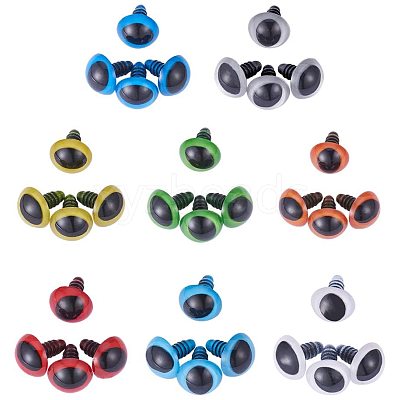 Craft Plastic Doll Eyes DIY-PH0019-90-1