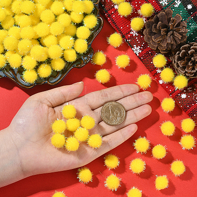120Pcs Sequin Polypropylene Fiber Silk Pompom Ball FIND-SC0019-70A-1