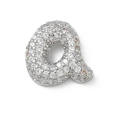 Brass Micro Pave Clear Cubic Zirconia Pendants KK-A300-02P-1