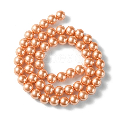 Eco-Friendly Dyed  Glass Pearl Round Beads Strands HY-A002-8mm-RB057-1